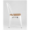 миниатюра Стул TOLIX WOOD белый глянцевый, каркас металлический, сиденье деревянное №3