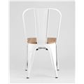 миниатюра Стул TOLIX WOOD белый глянцевый, каркас металлический, сиденье деревянное №4