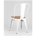 миниатюра Стул TOLIX WOOD белый глянцевый, каркас металлический, сиденье деревянное №5