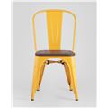 миниатюра Стул Tolix Wood желтый сиденье деревянное №2