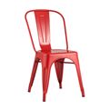 миниатюра Стул Tolix красный глянцевый, экокожа, пластик, металл №1