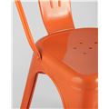 миниатюра Стул Tolix оранжевый глянцевый, экокожа, пластик, металл №7