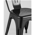 миниатюра Стул Tolix черный глянцевый, экокожа, пластик, металл №9