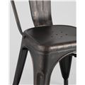 миниатюра Стул Tolix черный патина золото, оцинкованный металл с порошковым напылением №8