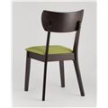 миниатюра Стул TOMAS салатовый обеденный деревянный массив гевеи с мягким тканевым сиденьем №5