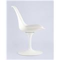 миниатюра Стул Tulip белый, ножка металлическая, сиденье и спинка из пластика, сидушка мягкая из экокожи №3