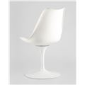 миниатюра Стул Tulip белый, ножка металлическая, сиденье и спинка из пластика, сидушка мягкая из экокожи №6