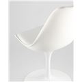 миниатюра Стул Tulip белый, ножка металлическая, сиденье и спинка из пластика, сидушка мягкая из экокожи №7