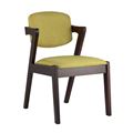 миниатюра Стул Viva оливковый обеденный деревянный массив гевеи с мягким сиденьем и спинкой №1
