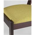 миниатюра Стул Viva оливковый обеденный деревянный массив гевеи с мягким сиденьем и спинкой №3