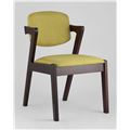 миниатюра Стул Viva оливковый обеденный деревянный массив гевеи с мягким сиденьем и спинкой №4