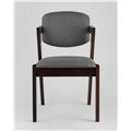 миниатюра Стул Viva темно-серый обеденный деревянный массив гевеи с мягким сиденьем и спинкой №7