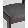миниатюра Стул Viva темно-серый обеденный деревянный массив гевеи с мягким сиденьем и спинкой №9