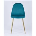 миниатюра Стул Валенсия велюр аквамарин золотые ножки №3