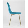 миниатюра Стул Валенсия велюр аквамарин золотые ножки №4