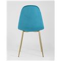 миниатюра Стул Валенсия велюр аквамарин золотые ножки №5