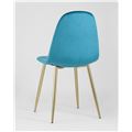 миниатюра Стул Валенсия велюр аквамарин золотые ножки №6