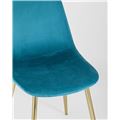 миниатюра Стул Валенсия велюр аквамарин золотые ножки №8