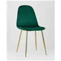 миниатюра Стул Валенсия велюр зеленый золотые ножки №4