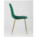 миниатюра Стул Валенсия велюр зеленый золотые ножки №5