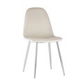 миниатюра Стул Валенсия велюр кремовый хромированные ножки №1