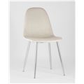 миниатюра Стул Валенсия велюр кремовый хромированные ножки №2