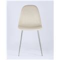 миниатюра Стул Валенсия велюр кремовый хромированные ножки №3