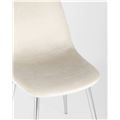 миниатюра Стул Валенсия велюр кремовый хромированные ножки №8