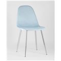 миниатюра Стул Валенсия велюр пыльно-голубой хромированные ножки №2