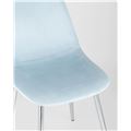 миниатюра Стул Валенсия велюр пыльно-голубой хромированные ножки №6