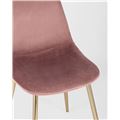 миниатюра Стул Валенсия велюр пыльно-розовый золотые ножки №7