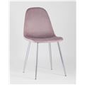 миниатюра Стул Валенсия велюр розовый хромированные ножки №2