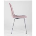 миниатюра Стул Валенсия велюр розовый хромированные ножки №3