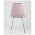 миниатюра Стул Валенсия велюр розовый хромированные ножки №4