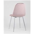 миниатюра Стул Валенсия велюр розовый хромированные ножки №5