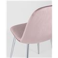 миниатюра Стул Валенсия велюр розовый хромированные ножки №6