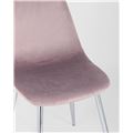 миниатюра Стул Валенсия велюр розовый хромированные ножки №7