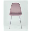 миниатюра Стул Валенсия велюр розовый хромированные ножки №8