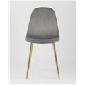 миниатюра Стул Валенсия велюр серый золотые ножки №2