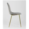 миниатюра Стул Валенсия велюр серый золотые ножки №5