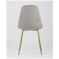 миниатюра Стул Валенсия велюр серый золотые ножки №6