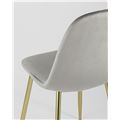 миниатюра Стул Валенсия велюр серый золотые ножки №7