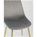 миниатюра Стул Валенсия велюр серый золотые ножки №8