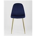 миниатюра Стул Валенсия велюр синий золотые ножки №2