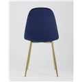 миниатюра Стул Валенсия велюр синий золотые ножки №5