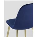 миниатюра Стул Валенсия велюр синий золотые ножки №7