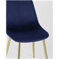 миниатюра Стул Валенсия велюр синий золотые ножки №8