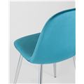 миниатюра Стул Валенсия велюр темно-бирюзовый хромированные ножки №7