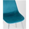 миниатюра Стул Валенсия велюр темно-бирюзовый хромированные ножки №8