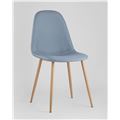 миниатюра Стул Валенсия голубой, стальной каркас с принтом, обивка мебельный бархат №2
